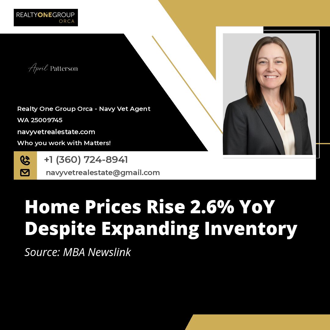 Home Prices Rise 2.6% YoY Despite Expanding Inventory