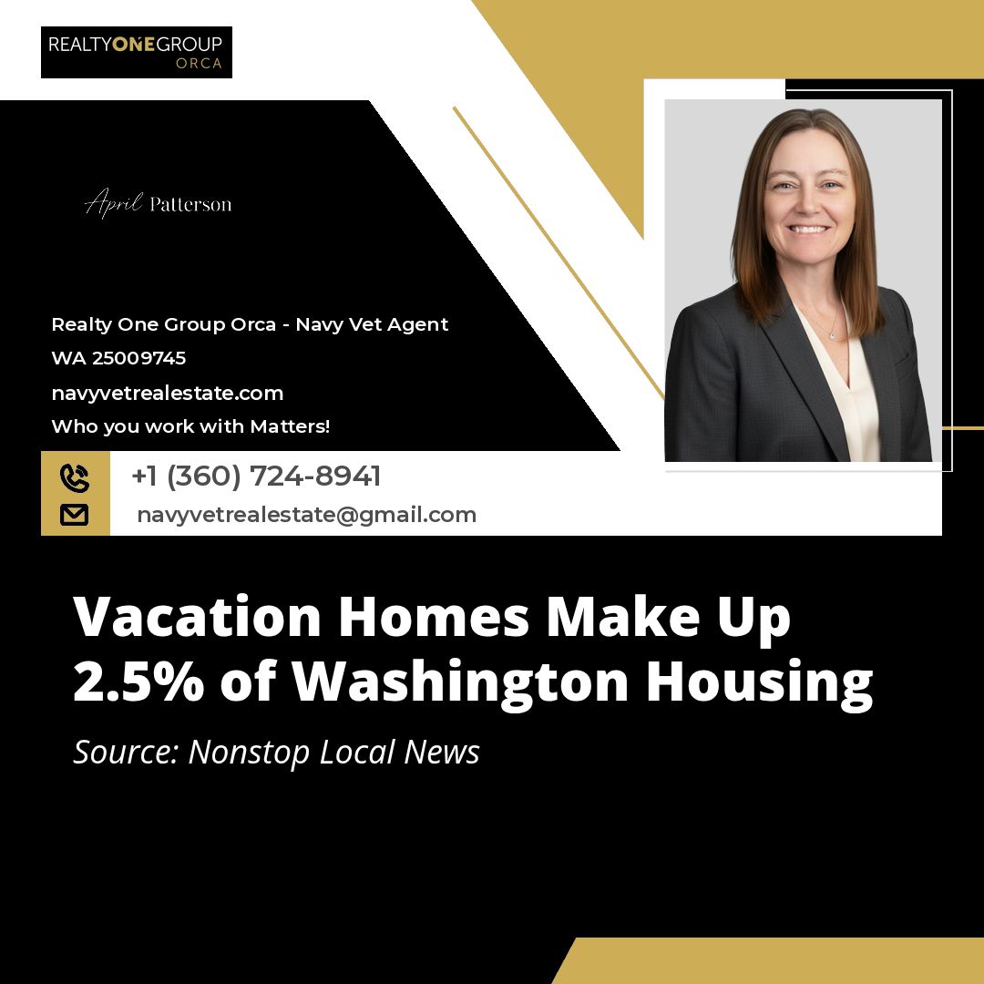 Vacation Homes Make Up 2.5% of Washington Housing